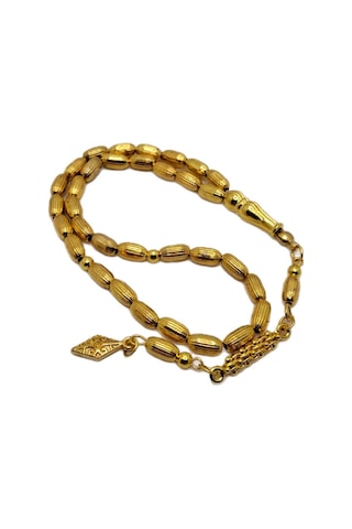 Han Ticarethane Çizgili Model Altın Benzetme Metal Tesbih