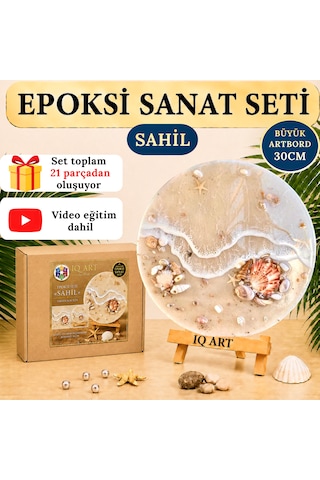 Epoksi Reçine Seti Sahil Deniz Temalı Premium Yaratıcılık Seti Video Eğitimli Epoksi Reçine Kiti- Hobi Kiti, Epoksi Başlangıç Seti, Epoksi Sanat Seti 00008