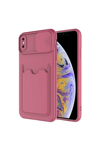 Apple Uyumlu iPhone XS Max 6.5 Kılıf Zore Kartix Kartlık Bölmeli Kılıf