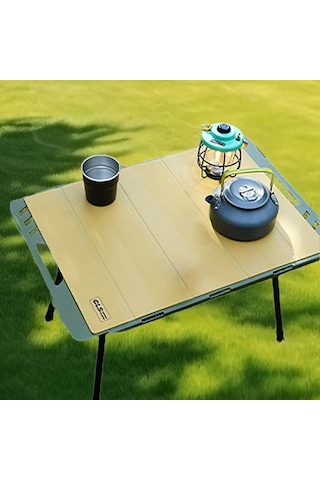 Homyl Kamp Masa Matı Katlanır Silikon Örtüsü Barbekü Haki Haki Çok Renkli