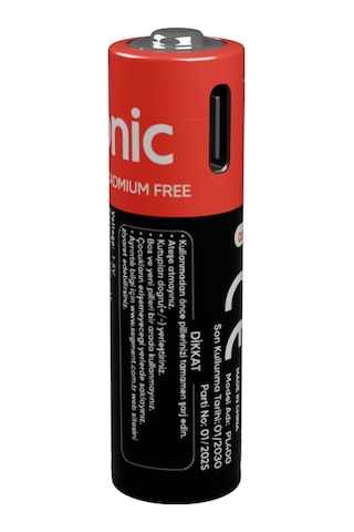 Asonıc Pl400 Aaa Şarjlı Pil 1.5volt 400mah/750mwh Type-c İle Kolay Şarj 2 Li Paket Usb To Type-c K