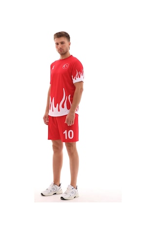 Sportech R0121 Alevli Türkiye Forma Takımı Tek Kelime İsim Yazılır Kırmızı