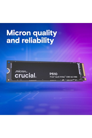 Crucial P510 1tb Pcıe Gen5 Nvme 2280 M.2 Ssd Ct1000p510ssd8 1100