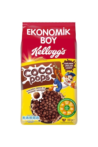 Kellogg's Coco Pops Çikolatalı Buğday Ve Mısır Gevreği 700 Gr, Lif,demir Ve 6 Vitamin İçerir 6'li P