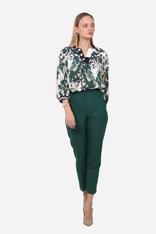 Kadın Leopar Desenli Bluz Frn1106 Yeşil