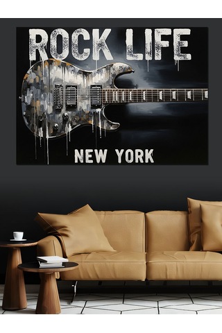Rock Hayat New York Dekoratif Kanvas - Mdf Ahşap Tablo