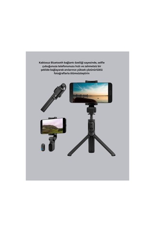 8753tknd Bluetooth Selfie Çubuğu 360 Dönebilen Başlık, Kablosuz Bağlantı 893hmng Çok Renkli