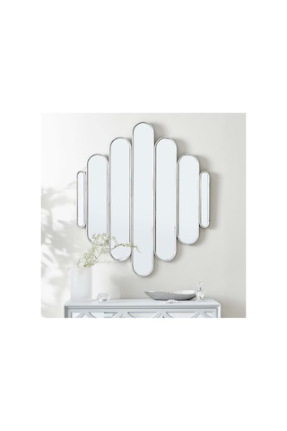 73x80 Konsol Aynası/lüks Ayna/dekor Aynası/salon Aynası/çerçeveli Duvar Aynası Gümüş 80 X 73 Diğer
