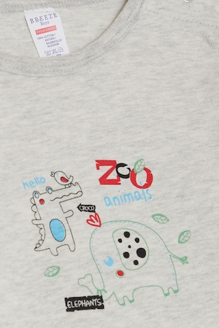 Breeze Erkek Bebek Çıtçıtlı Zıbın Body Hayvanat Bahçesi Dost Hayvanlar Baskılı 9 Ay-3 Yaş, Bej Melanj Bej Melanj