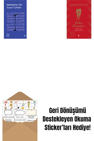 Everest Açıkhava 1 - Sabahattin Ali Seçme Öyküler + Sabahattin Ali Bütün Romanları Ciltli + Okuma Sticker'ları