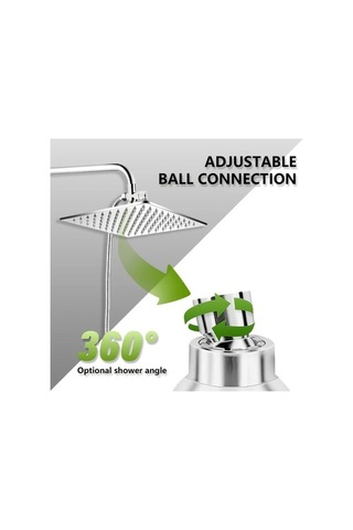 Fastbuy Challenger 8 Paslanmaz Çelik 5 Adet Duş Sistemi - Yağmur Masaj, Spa El Tipi Üstten Akış Siyah Siyah