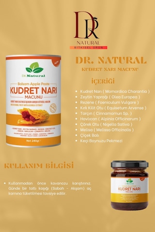 Dr. Natural Kudret Narı Macunu Bitki Karışımlı Bitter Melon Macun 240 G