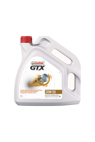 Castrol GTX 20W-50 Sentetik Motor Yağı 4 L