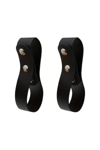 Willowhaven Siyah 1 Adet Yüksek Kaliteli Pu Yapay Deri Kamçı Karabina - Kemere Asmak İçin Siyah - 1 Adet