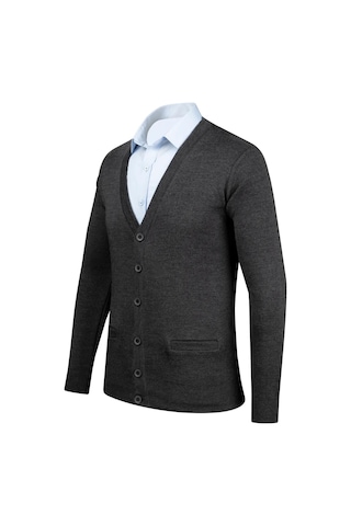 Erkek V Yaka Triko Hırka Düğmeli 4241m Bgl-st04560 Füme