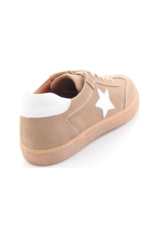Bambi Bej Hakiki Deri Kadın Sneaker K01045050301