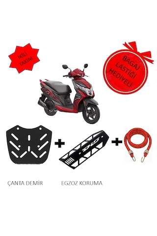Honda Dio 110 Arka Çanta Demiri & Egzoz Koruma Sacı Dıo 110 1