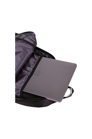 Newish Polo Erkek Dayanıklı Su Geçirmez Kumaş Fermuarlı Sırt Çantası 32x47cm New032 Siyah - Kırmızı