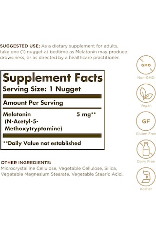 Solgar Melatonn 5 Mg 60 Nuggets - Helps Promote Relaxation & Rest 60 Aromasız