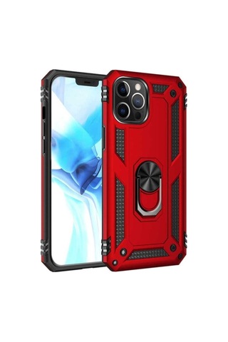 Apple Uyumlu iPhone 12 Pro Kılıf Zore Vega Kapak Kırmızı