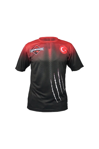 Dosmai Panther Power Dijital Baskılı Spor T-shirt Kırmızı Pst007