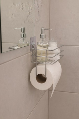Sas Haus Yapışkanlı Raflı Kağıt Rulo Havluluk Peçetelik Havlu Kağıtlık Krom Banyo Mutfak Düzenleyici Raf Shr-01 Krom