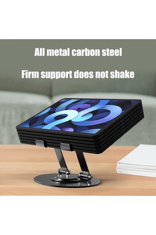 360 Derece Rotasyon Dizüstü Bilgisayar Dizüstü Bilgisayar Standı Dizüstü Bilgisayar Tableti İçin Masa Karbon Çelik Bilgisayar Standı