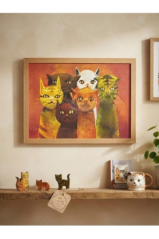 500 Parça Kediler Temalı Eğlenceli Puzzle - Sevimli Dostlarımız