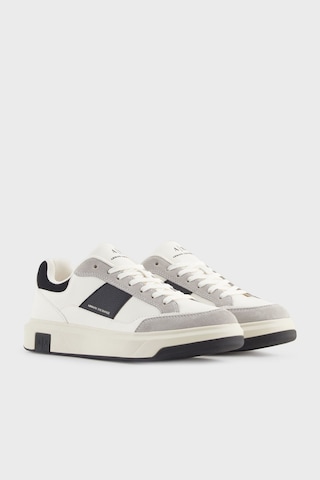 Armani Exchange Erkek Ayakkabı Xm001720 Af17529 M0017 Beyaz-siyah Beyaz-siyah