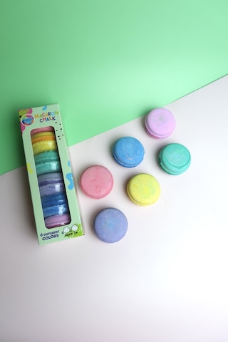6 Lı Renkli Yumuşak Macaron Tebeşir Seti
