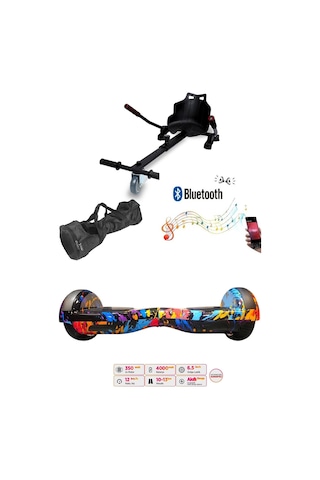 Citymate Elektrikli Kaykay Hoverboard Akıllı Denge 6.5 Inch + Hoverkart + Çanta Extrem Paket D26