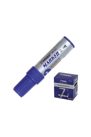Permanent Markör Marker Kesik Uçlu Koli Kalemi Mavi 7 mm Mr-6010