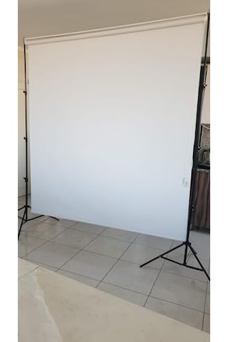 White Screen Beyaz Fon Perde 200x250 Cm Foto,vesikalık Resim Ve Ürün Çekimi Ayaklı Makara Zincirli