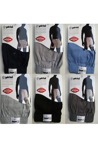 6 Adet Yıldız Erkek Penye Taşma Cotton Boxer (43)