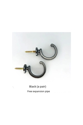 Ranyeek Alüminyum Perde Hookları: Zımba Şekli Dekoratif Duvar Kancaları, Dayanıklı Perde Aksesuarı, Kolay Kurulum Gümüş Renk, 2 Adet/1 Çift