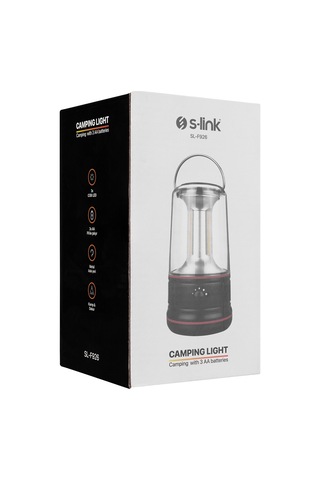 S-Link Sl-F926 3 Cob Ledli 3*Aa Pilli Kamp Feneri Siyah