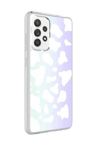 Galaxy Uyumlu A52 Kılıf Zore M-blue Desenli Kapak Cow No2