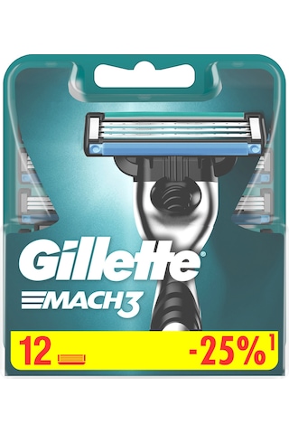 Gillette Mach3 Yedek Tıraş Bıçağı 12'li