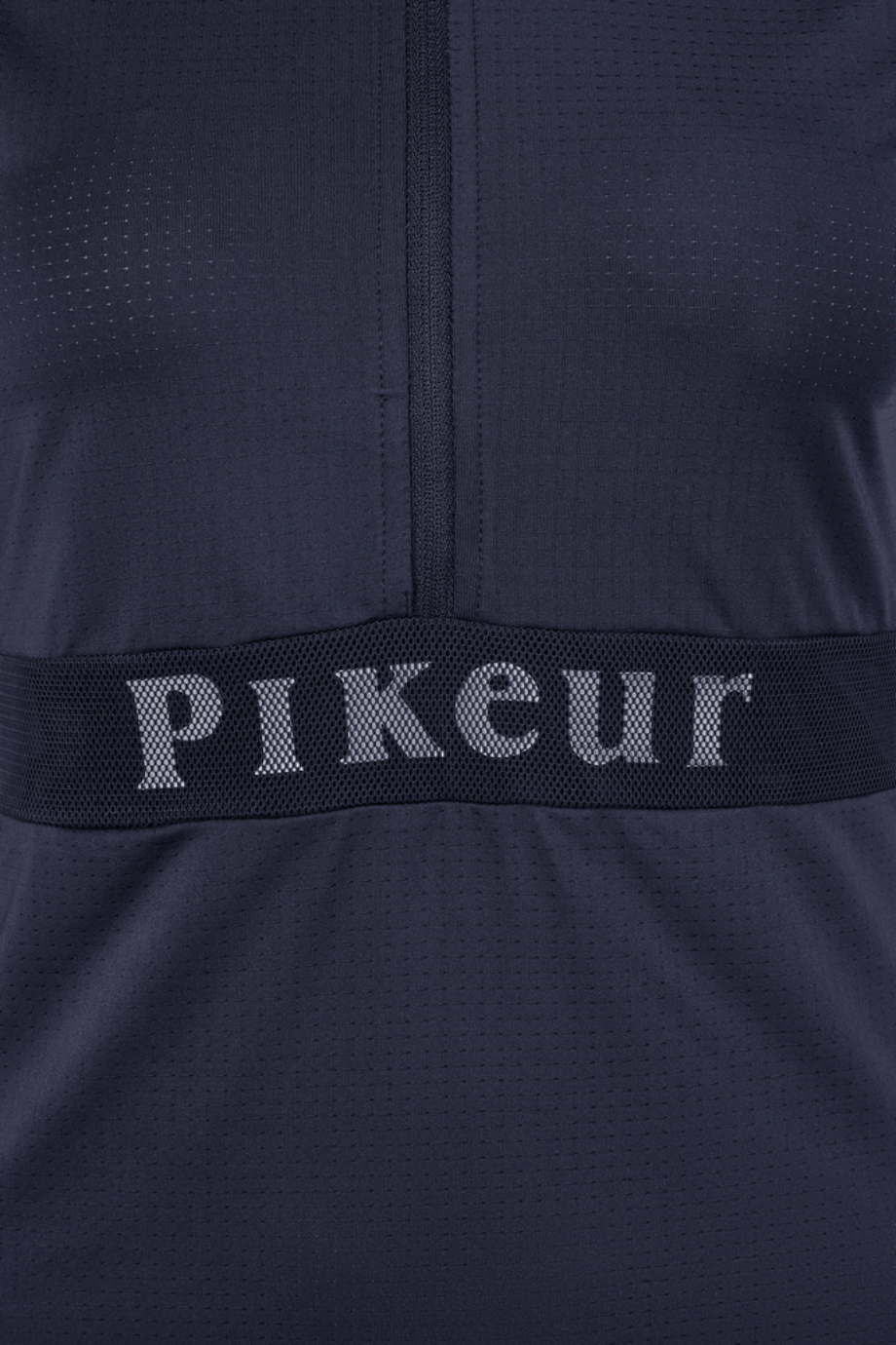 Pikeur Mesh Zip 7234 Lüks Nefes Alabilir Spor Kadın Tişört Lacivert