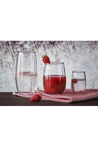 380 Ml Kapasiteli Sade Su Bardağı - 6 Parça Set -