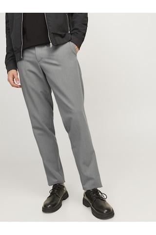 Jack & Jones Erkek Tapered Fit Chino Pantalon - Tace - 12260908 Grey Melange