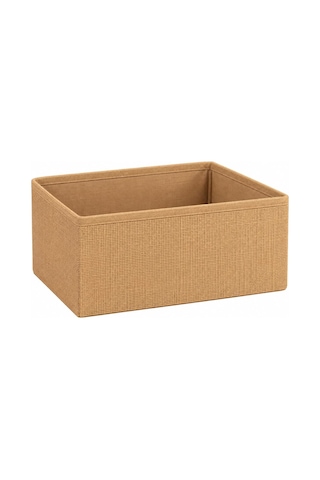Harmony Jüt Tekli Organizer Katlanabilir Düzenleyici Jüt Sepet, 27 27 13 Cm, Bej