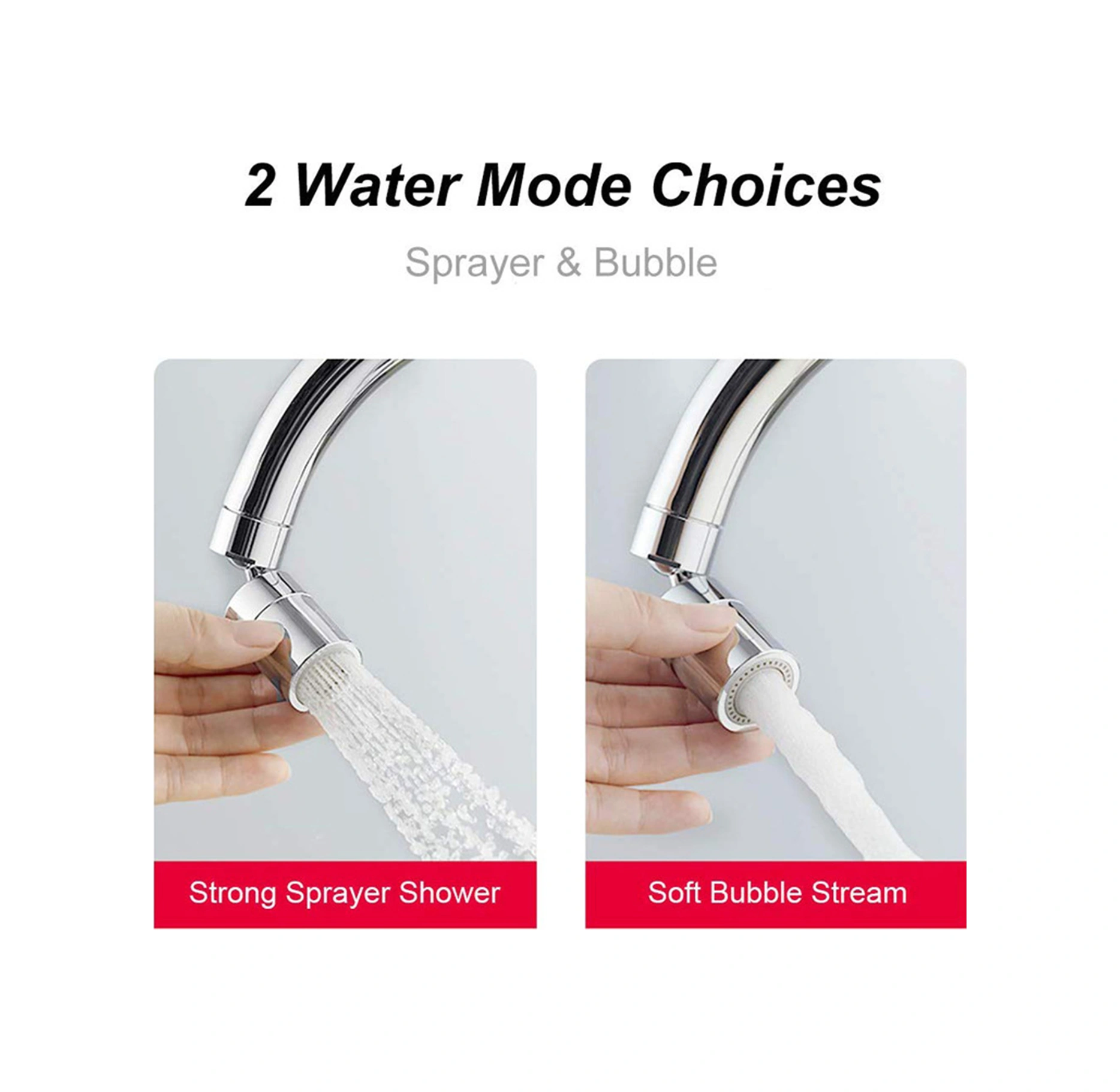 Yunboo M24 Dişli Bakır Faucet Aerator: 360 Dönebilen, İki Fonksiyonlu Hava Karışımı & Güçlü Sprey , Su Tasarruflu, Uzunlaştırıcı Musluk Ucu Diğer