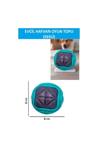 Zetconcept Sesli Köpek Topu Kendinden Sesli Köpek Oyuncağı