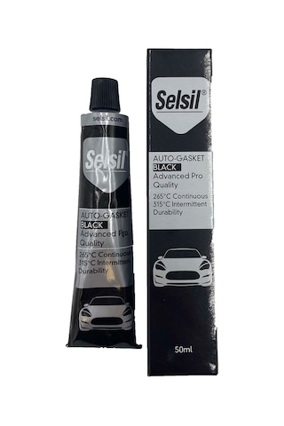 Selsil 315° Isıya Dayanıklı Siyah Sıvı Conta Tüp Silikon 50 Gr