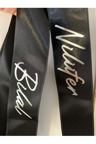 Gelin Damat Isimli Tören Takı Kurdelesi 2 Adet B-39