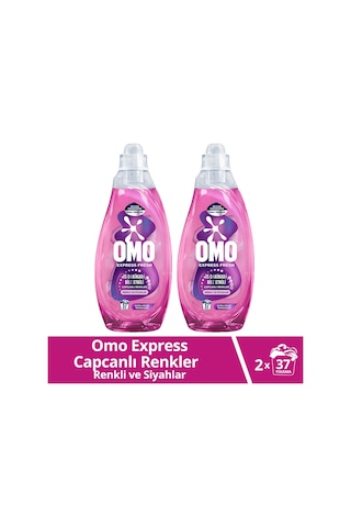 Omo Express Fresh Capcanlı Renkler Renkli ve Siyahlar Sıvı Çamaşır Deterjanı 2 x 1480 ML
