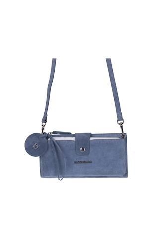 Bloominbag Iris Still Lozan Hakiki Süet Çapraz Askılı Telefon Bölmeli Cüzdan Çanta Mavi