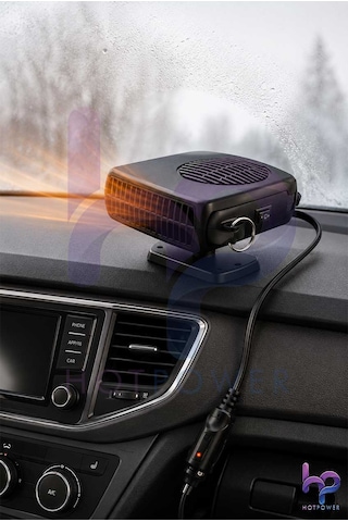 12v Araç İçi Sıcak Soğuk Fan Ptc Isıtıcı Ön Cam Buğu Giderici Çakmaklık Girişli