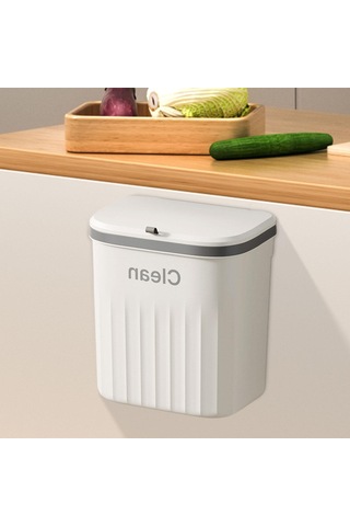 Suntek Magideal Duvara Monte Çöp Kutusu Mutfak Kamp Banyo Yurt Beyaz-12l Beyaz